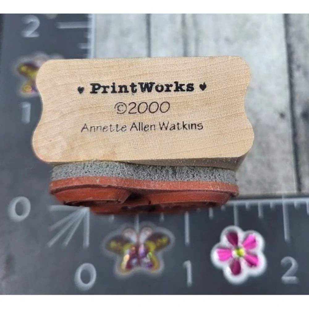 Annette Allen Watkins Swirl Printworks 2000 Rubber Stamp Wood #E87